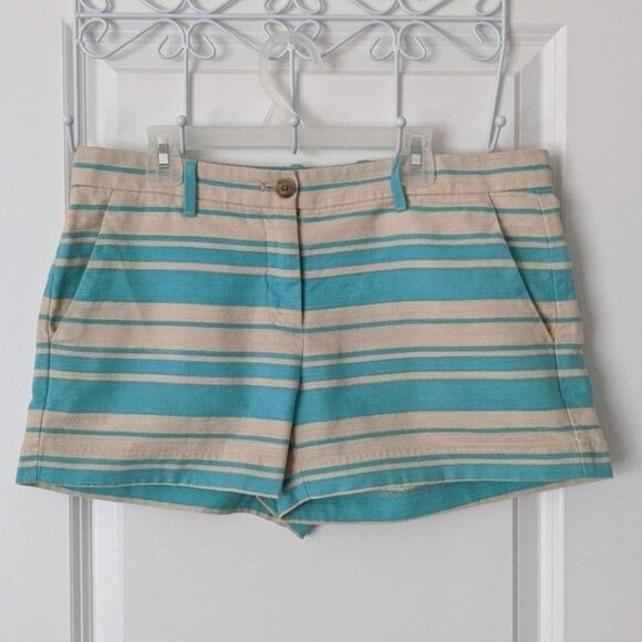 GAP Pants - GAP Short Shorts  Hot Pants Turquoise and Tan Stripe Size 4